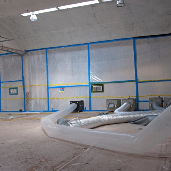 Asbestos,Removal,In,A,Factory